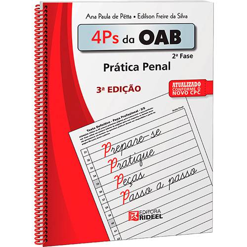 Livro - 4 Ps da OAB 2ª Fase: Prática Penal