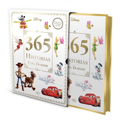 Livro 365 Histórias para Dormir Disney - Luxo com Cd - EDITORA DCL