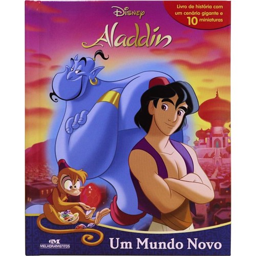 Livro Aladdin com 10 Miniaturas - um Mundo Novo - MELHORAMENTOS