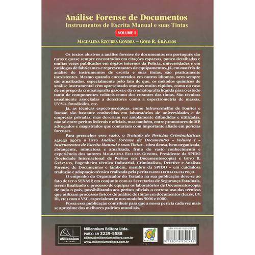 Livro - Análise Forense de Documentos - Instrumentos de Escrita Manual e Suas Tintas - Vol. 1