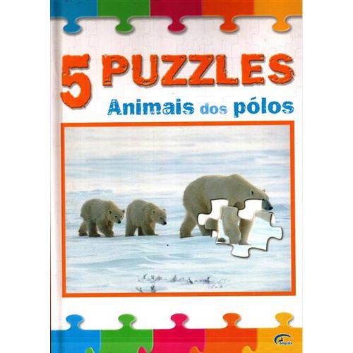 Livro - Animais dos Pólos: Col. 5 Puzzles