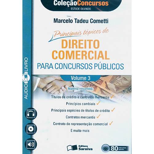 Livro - AudioLivro (CD): Principais de Tópicos Direito Comercial para Concursos Públicos, Vol.3