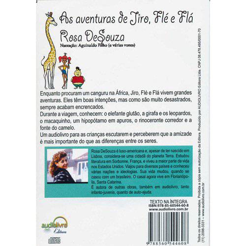 Livro - Aventuras de Jiro, Flé e Flá, as - Audiolivro