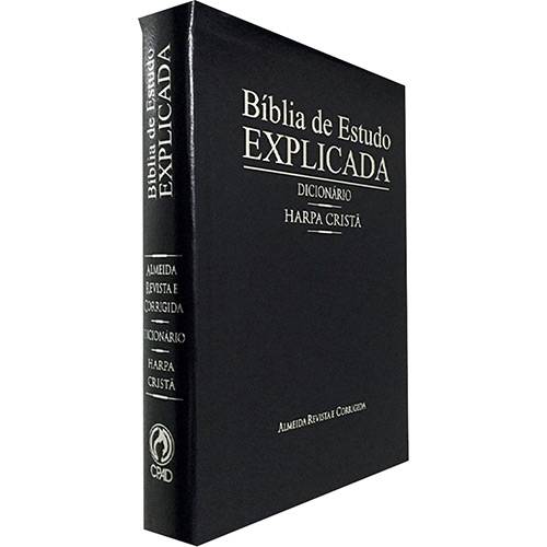 Livro - Biblia de Estudo Explicada (azul): com Harpa e Dicionário