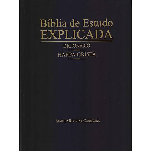 Livro - Bíblia de Estudo Explicada: Dicionario-Harpa Cristã (Preta)