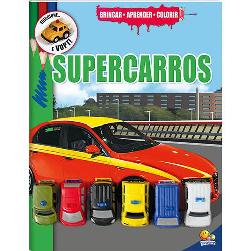 Livro - Brincar-Aprender-Colorir: Supercarros