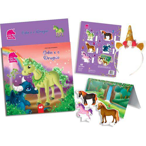 Livro Brinquedo Ilustrado Unicornios e o Dragao C/tiara Vale das Letras