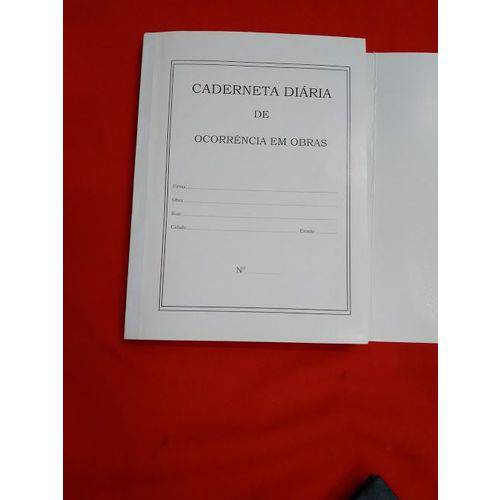 Livro Caderneta Diario de Obra 50 X 4