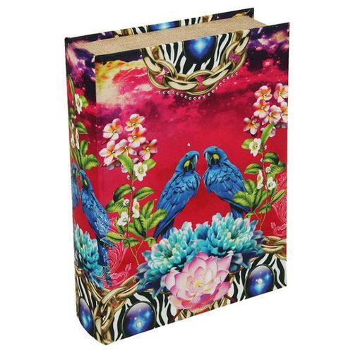 Livro Caixa Tropical Arara - 30cm X 20cm X 6cm - Trevisan Concept
