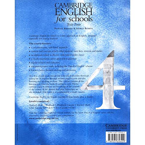 Livro - Cambridge English For Schools Tests 4