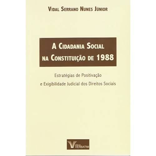 Livro - Cidadania Social na Constituição de 1988, a