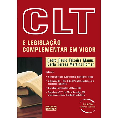 Livro - CLT e Legislação Complementar em Vigor