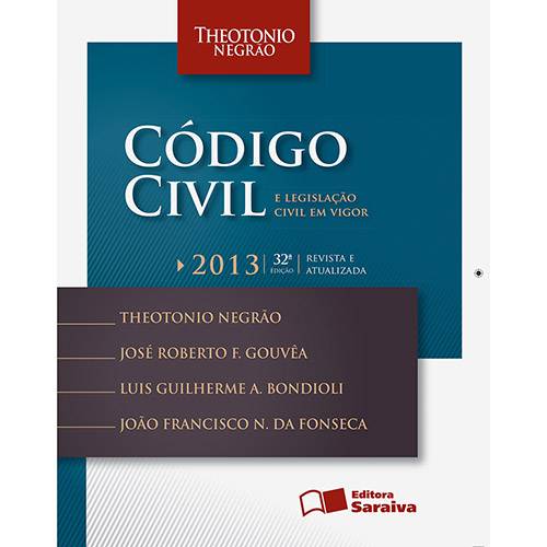 Livro - Código Civil e Legislação Civil em Vigor