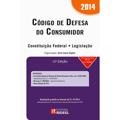 Livro - Código de Defesa do Consumidor 2014 - Constituição Federal - Legislação