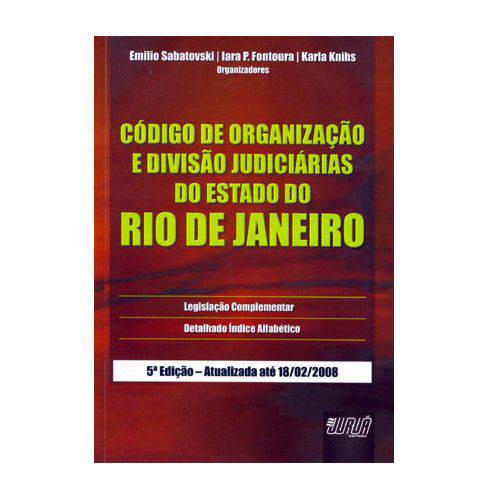 Livro - Código de Organização e Divisão Judiciárias do Estado do Rio de Janeiro