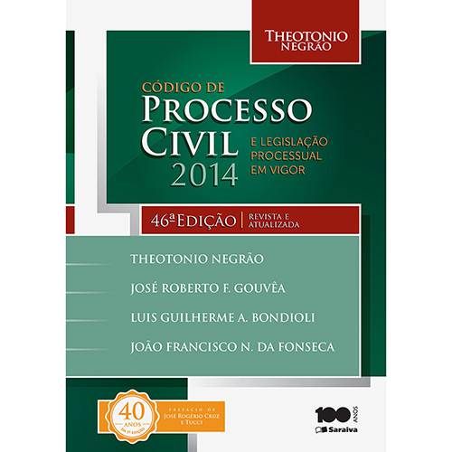 Livro - Código de Processo Civil 2014 e Legislação Processual em Vigor