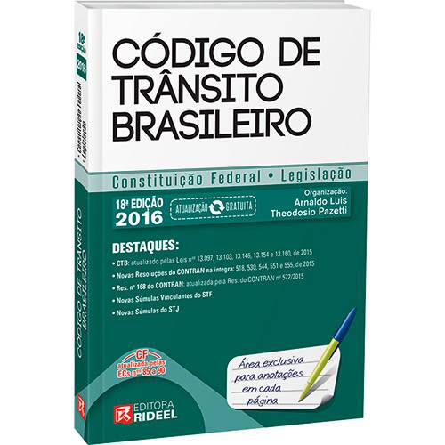Livro - Código de Trânsito Brasileiro : Constituição Federal - Legislação