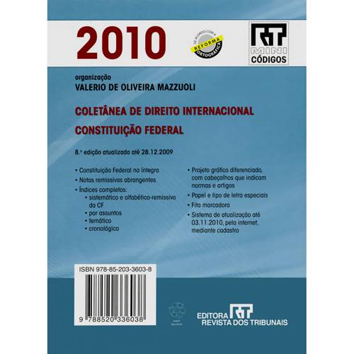 Livro - Código Internacional - Mini 2010