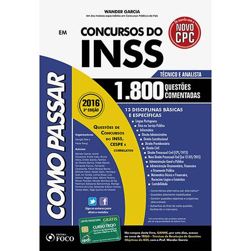 Livro - Como Passar em Concursos do INSS: Técnico e Analista