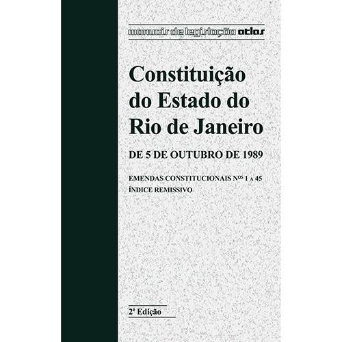 Livro - Constituição do Estado do Rio de Janeiro - de 5 de Outubro de 1989 - Emendas Constitucionais Nºs 1 a 45 - Índice Remissivo