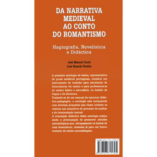 Livro - da Narrativa Medieval ao Conto do Romantismo