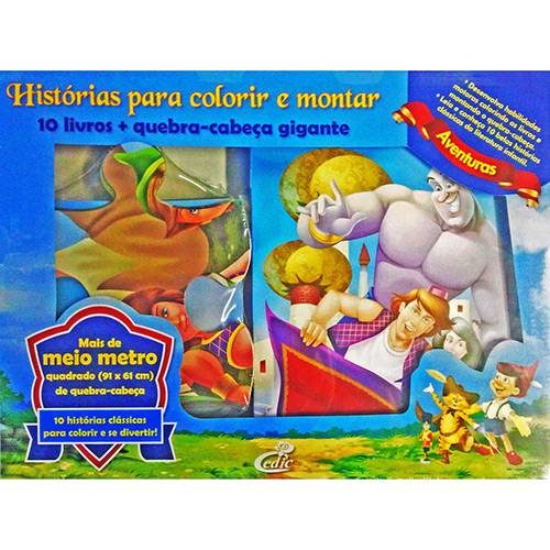 Livro de Colorir Infantil - História para Colorir e Montar - 1ª Edição