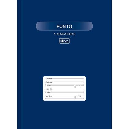 Livro de Ponto Capa Dura Grande - 4 Assinaturas 100fls - Tilibra Tilibra