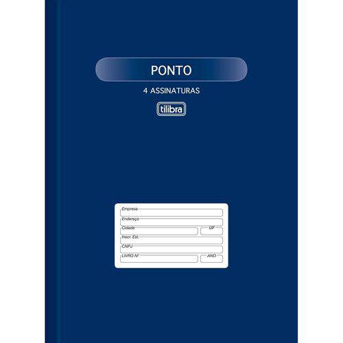 Livro de Ponto Capa Dura Grande - 4 Assinaturas 100fls Tilibra