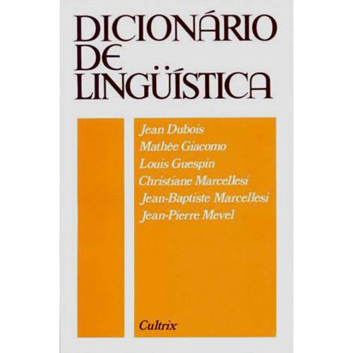 Livro - Dicionário de Lingüística