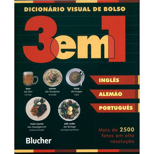 Livro - Dicionário Visual de Bolso 3 em 1- Inglês, Alemão, Português