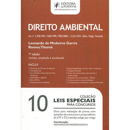 Livro - Direito Ambiental: Coleção Leis Especiais para Concursos - Vol. 10