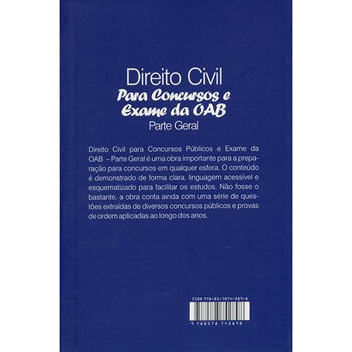 Livro - Direito Civil: para Concursos e Exame da OAB - Parte Geral