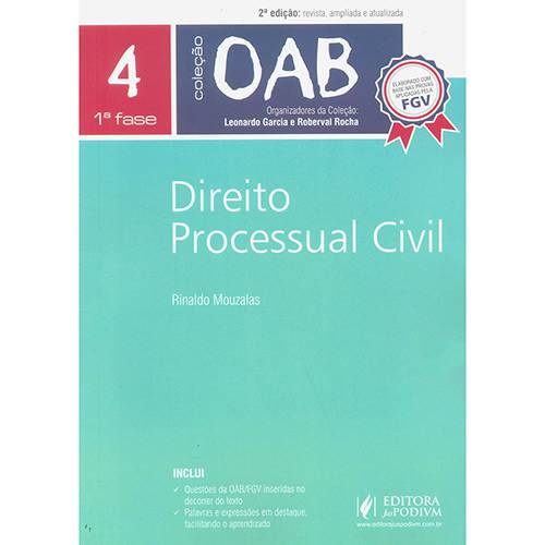 Livro - Direito Processual Civil - Coleção OAB 1ª Fase - Vol. 4