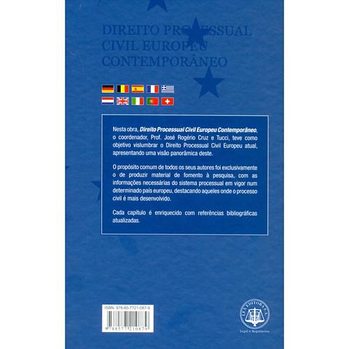 Livro - Direito Processual Civil Europeu Contemporâneo