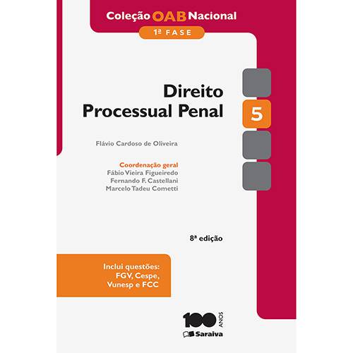 Livro - Direito Processual Penal - Coleção OAB Nacional 1ª Fase - Vol. 5