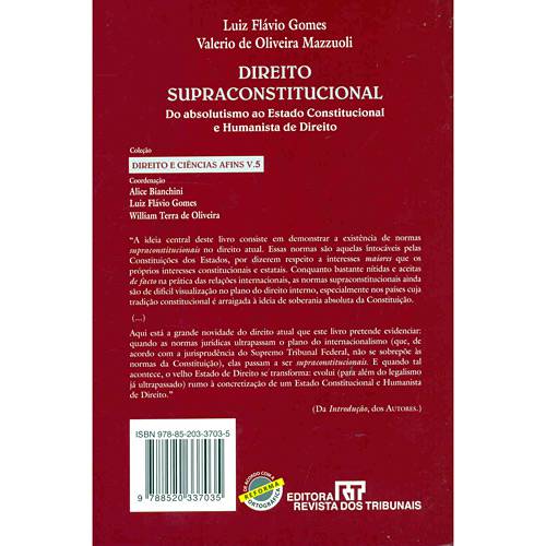 Livro - Direito Supraconstitucional - do Absolutismo ao Estado Constitucional e Humanista de Direito