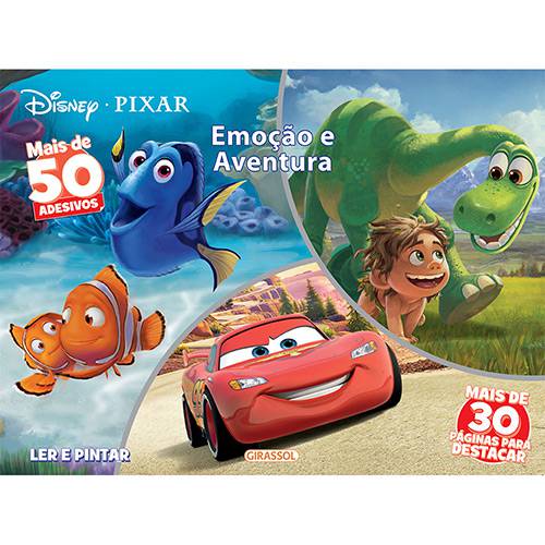 Livro - Disney Pixar: Emoção e Aventura Ler e Pintar