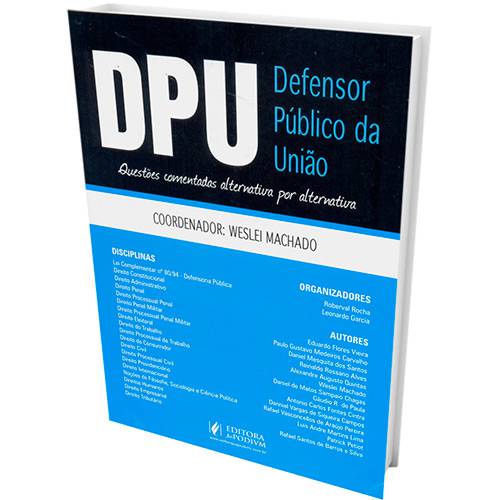 Livro - DPU Defensor Público da União: Questões Comentadas Alternativa por Alternativa