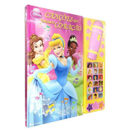 Livro e Microfone - Disney Princesas - Corações que Tocam o Coração - Dcl