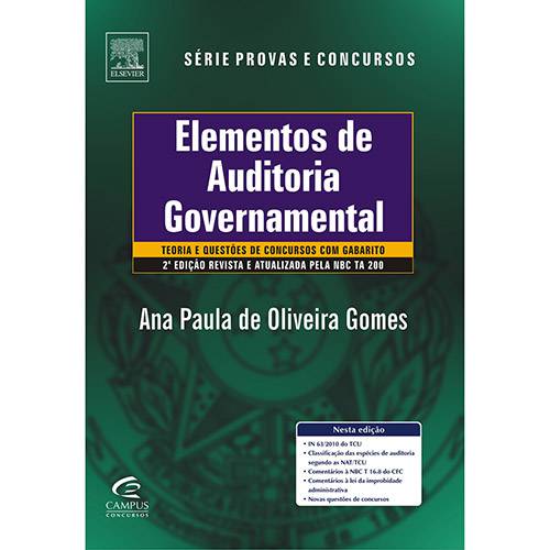 Livro - Elementos de Auditoria Governamental - Série Provas e Concursos