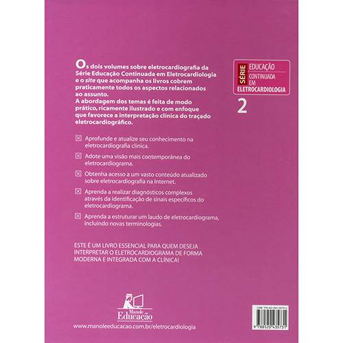 Livro - Eletrocardiograma: Conceito e Conhecimento - Série Educação Continuada em Eletrocardiologia - Vol. 2
