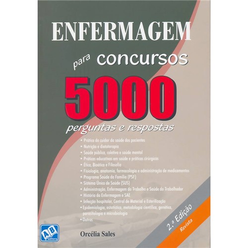 Livro - Enfermagem para Concursos: 5000 Perguntas e Respostas