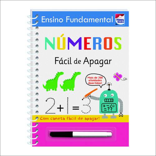 Livro - Ensino Fundamental - Fácil de Apagar - Números - Happy Books