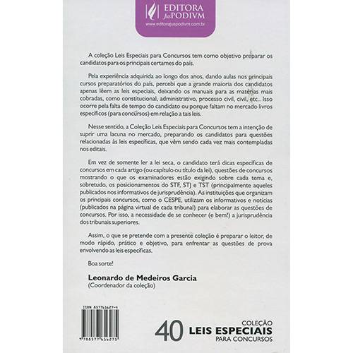Livro - Estatuto da Igualdade Racial e Comunidades Quilombolas - Coleção Leis Especiais para Concursos - Vol .40