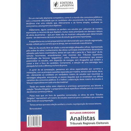 Livro - Estudos Dirigidos: Analistas - Tribunais Regionais Eleitorais