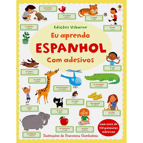 Livro - eu Aprendo Espanhol com Adesivos - Coleção Edições Usborne