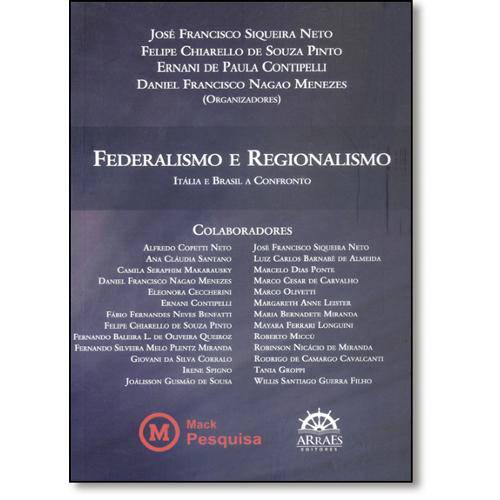 Livro - Federalismo e Regionalismo: Itália e Brasil a Confronto
