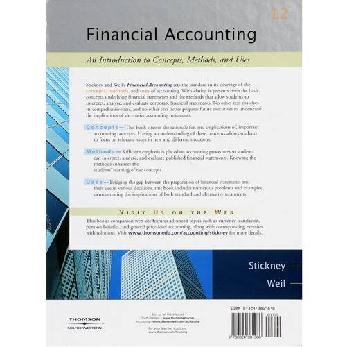 Livro - Financial Accounting: An Introduction To Concepts, Methods And Uses