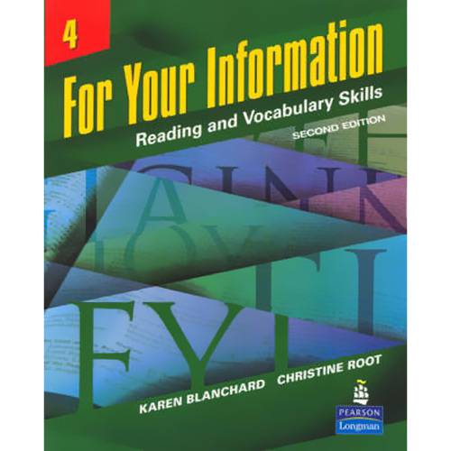 Livro - For Your Information 4 - Reading And Vocabulary Skills