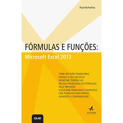Livro - Fórmulas e Funções: Microsoft Excel 2013